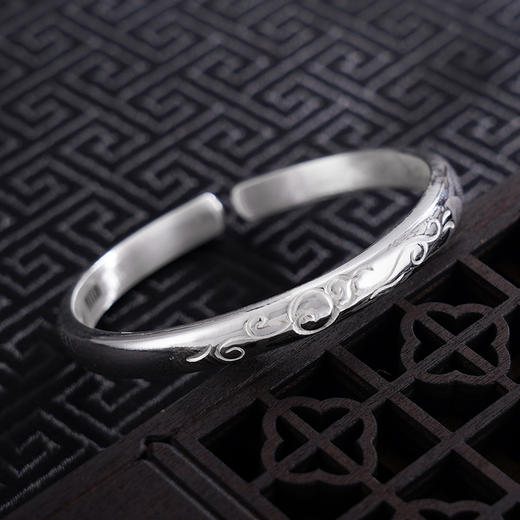 【花梦流年】子佩集S999银手工手镯原创设计【55071116】2407 商品图3