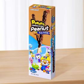 啵乐乐 花生味巧克力棒饼干54g