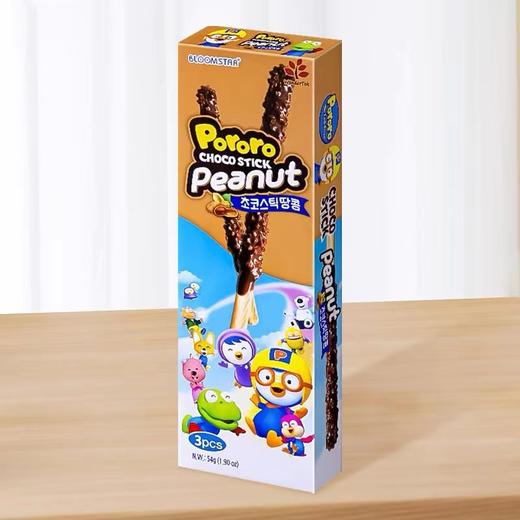 啵乐乐 花生味巧克力棒饼干54g 商品图0