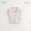马克珍妮女童甜美立体花朵针织马甲儿童背心2024年秋装新款241037 商品缩略图1