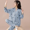 睡衣女秋季新款长袖薄款新款大码可爱女式可外穿学生春秋家居服套装V领 商品缩略图10