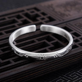【光辉灿烂】子佩集S999银手工手镯原创设计【55071121】2407