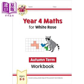 【中商原版】英国原版CGP New KS2 Maths for White Rose Workbook: Year 4 - Autumn Term