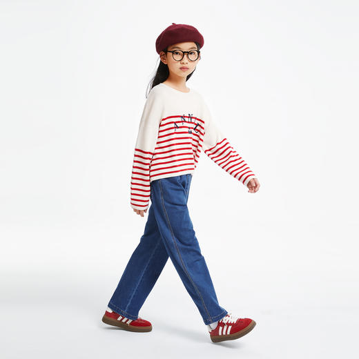 女童短版绣花毛衣新款安奈儿童装实体店同款AG434522 商品图5