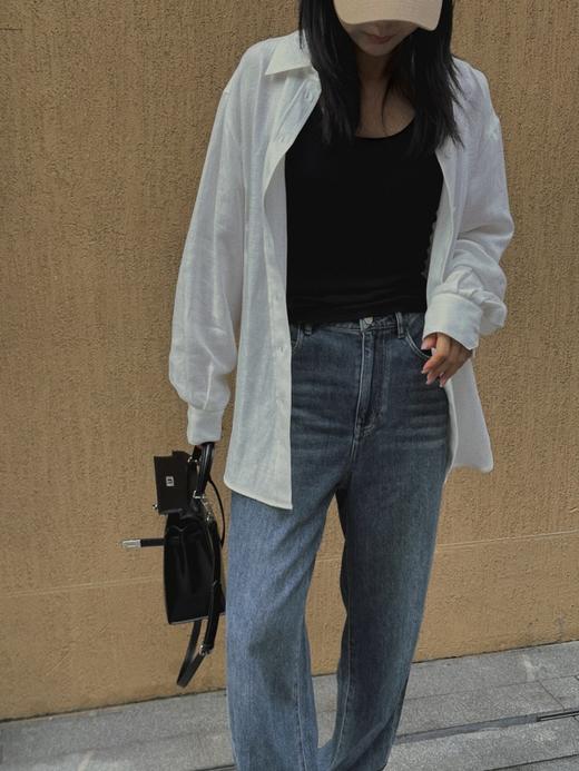 【包邮发顺丰】洛诗琳夏季新款柔软透气纯天然棉亲柔感阔腿直筒牛仔裤KTT326 商品图11