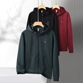 【新款DK】大依优型大码男装连帽夹克加肥加大休闲夹克胖子宽松弹力运动外套上衣