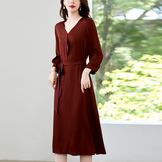 QS-82497832连衣裙桑蚕丝女夏季中长真丝连衣裙女 商品图2