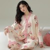抖音同款长袖睡衣女2024年秋季新款春秋季学生可爱小熊家居服两件套装 商品缩略图4