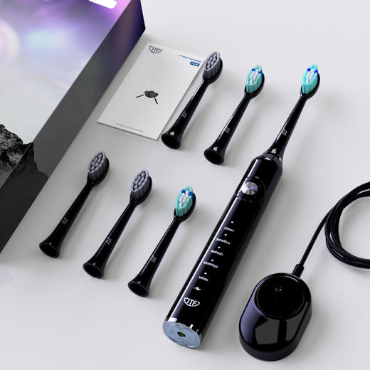 JTF电动牙刷P200 成人软毛全自动声波无线无线感应充电式 黑色/白色/粉色/薄荷绿 商品图10