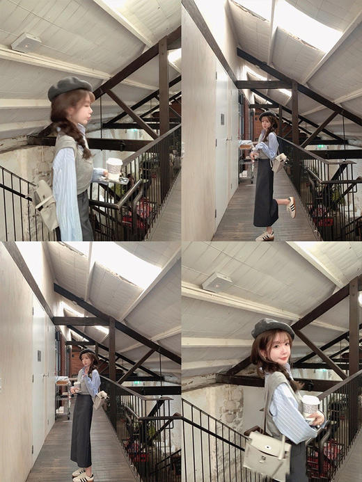 金蘑菇菇 布达佩斯 迷人衬衫组/ 秋冬通勤线 假两件衬衫 商品图8