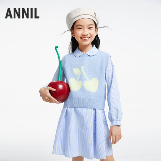 女童背心连衣裙套装新款安奈儿童装实体店同款AG433610 商品图0