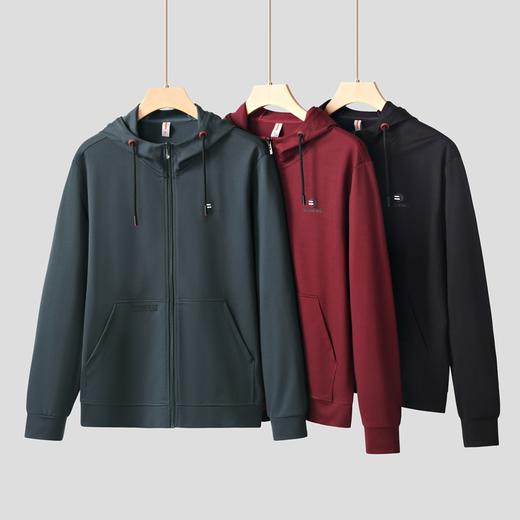 【新款DK】大依优型大码男装连帽夹克加肥加大休闲夹克胖子宽松弹力运动外套上衣 商品图7