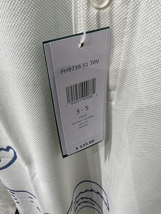 Lacoste/法国鳄鱼 男士夏季大鳄鱼印花纯棉透气短袖POLO衫PH9739 商品图3