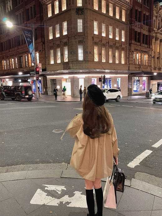 金蘑菇菇 rosebay中央区日落后 / 休闲经典卡其英伦风中长款风衣 商品图2