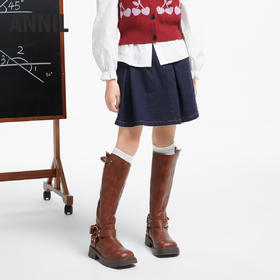 女童防褪色牛仔短裙新款安奈儿童装实体店同款AG433612