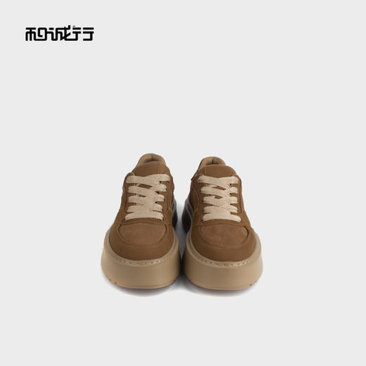 和诚行 2024秋冬新款真皮系带时尚百搭男复古厚底休闲板鞋1420066 商品图2