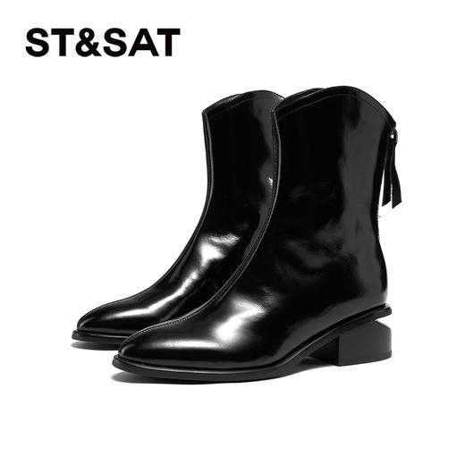 【绒里可选】星期六气质尖头显瘦V口时装靴SSC4116642/SSC4118642 商品图10