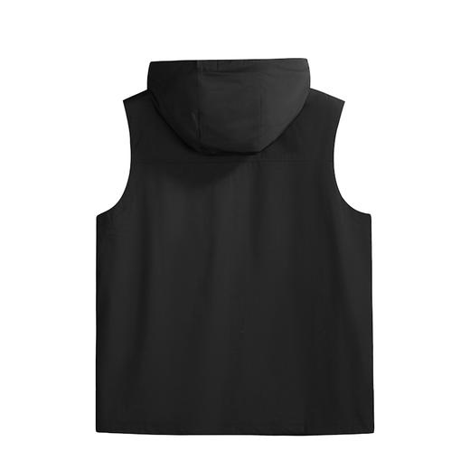 【新款DK】大依优型大码男装连帽弹力马甲简约休闲宽松外套男坎肩背心上衣 商品图3