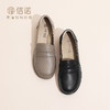 信诺真皮妈妈鞋2024新款秋季女鞋中老年鞋子平底单鞋软底宽脚皮鞋Q6801-19 商品缩略图3