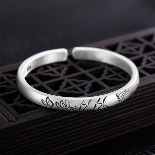 【君子竹雅】子佩集S999银手工手镯原创设计【55071220】2407 商品图2