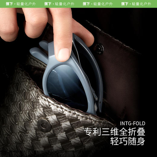 蕉下发箍折叠墨镜FO31724猫眼小框太阳镜防晒防紫外线开车遮阳镜 商品图3