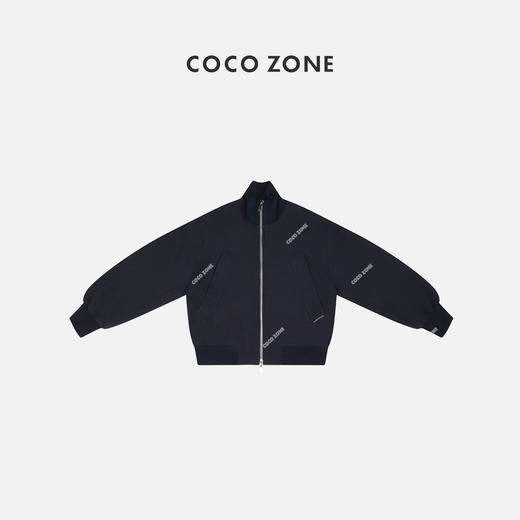 COCO ZONE 2024松弛感纯色立领廓形含里布双头拉链外套24C10168 商品图0