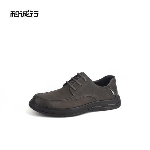 和诚行 2024秋冬新款舒适透气商务皮鞋男真皮系带休闲皮鞋0551155 商品图1