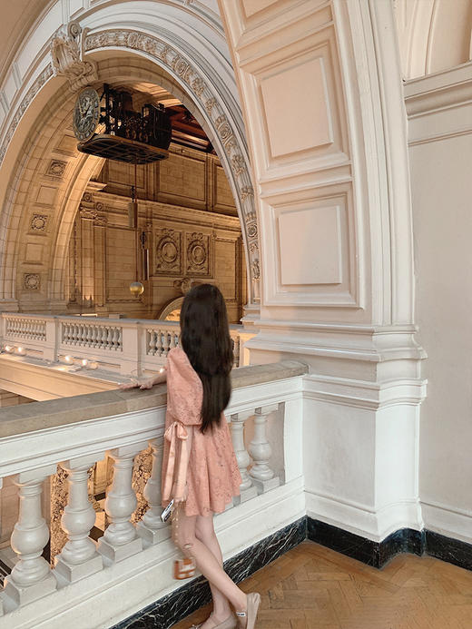 金蘑菇菇 小奶橘 /无花果陶片色系 重工蕾丝裙 商品图3