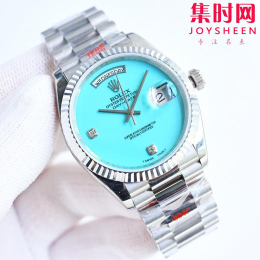 新款震撼发布 ROLEX 劳力士 星期日历型 日志36mm 宝石盘系列中性腕表，36男女皆可佩戴 无字天书 黑玛瑙 让你过目不忘！ 商品图3