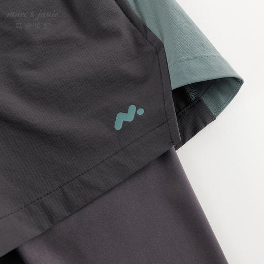 马克珍妮男童时尚假两件运动打底裤儿童裤子2024年秋装新款241187 商品图4