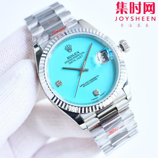 新款震撼发布 ROLEX 劳力士 星期日历型 日志36mm 宝石盘系列中性腕表，36男女皆可佩戴 无字天书 黑玛瑙 让你过目不忘！ 商品图4