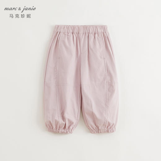 马克珍妮男女童休闲百搭拼接运动裤儿童裤子束脚裤秋装新款241365 商品图3
