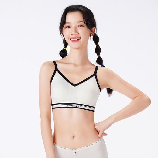 都市丽人内衣少女优选少女文胸蕾丝薄文胸3/4杯三排扣无钢圈BBT2U2 商品图2