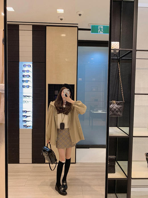 金蘑菇菇 rosebay中央区日落后 / 休闲经典卡其英伦风中长款风衣 商品图1