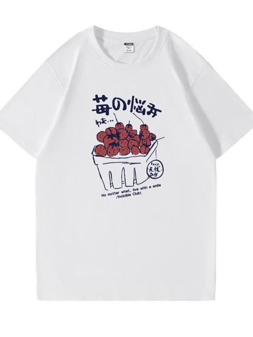 抢2件59元！美式纯棉短袖t恤女200克上衣T恤潮流宽松潮牌ins半袖体恤衣服女 商品图6