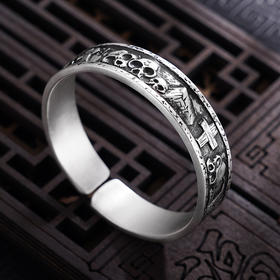 【圣神守护】子佩集S999银手工手镯原创设计【55072205】2407