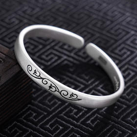 【铃兰醉卧】子佩集S999银手工手镯原创设计【55072202】2407