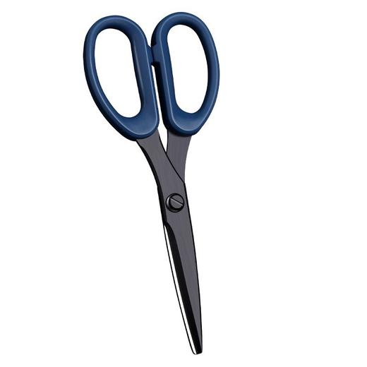 得力剪刀黑刃手工家用办公厨房剪纸安全剪裁快递不锈钢小强力批发 商品图4