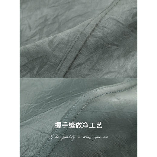 COCOBELLA[只此青绿]新中式竹叶印花衬衫[双面穿]立领上衣SR0052 商品图4