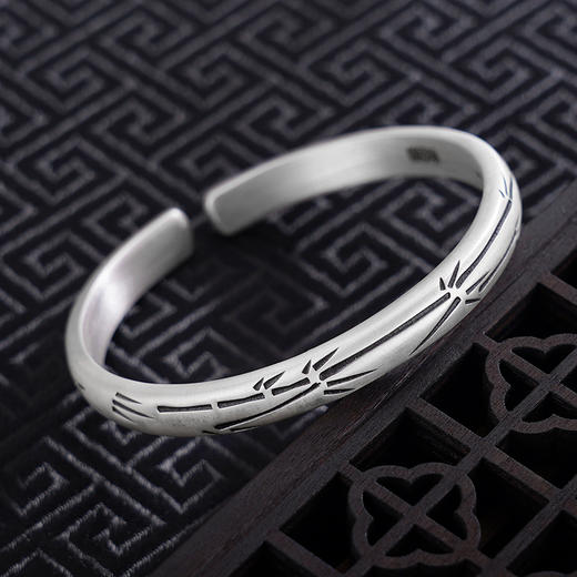 【节节高升】子佩集S999银手工手镯原创设计【55071219】2407 商品图1