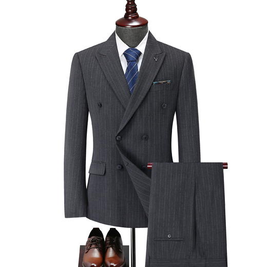 【商城同款】【新款DDS】大依优型大码西装休闲西服马甲三件套套装西裤外套裤子加肥加大肥佬休闲商务上衣男士胖子正装西装 商品图0