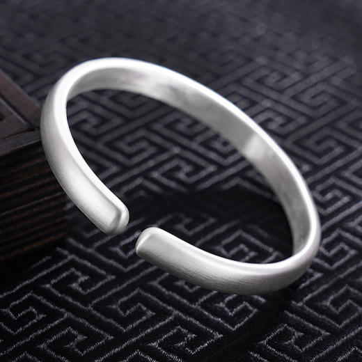 【暗恋回声】子佩集S999银手工手镯原创设计【55071218】2407 商品图2