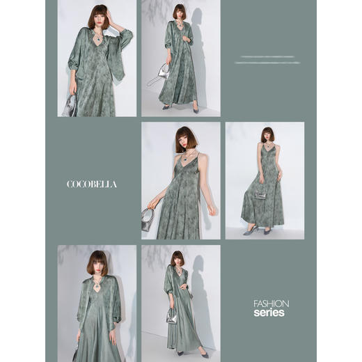 COCOBELLA[只此青绿]新中式印花吊带裙双面穿连衣裙FR0052-2 商品图3