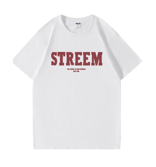 抢2件59元！美式纯棉短袖t恤女200克上衣T恤潮流宽松潮牌ins半袖体恤衣服女 商品图8