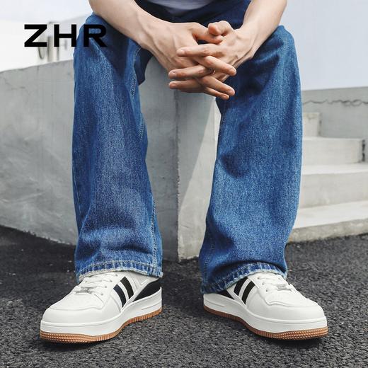 ZHR则则厚底板鞋女2024新款百搭情侣运动休闲鞋透气增高小白鞋女 商品图6