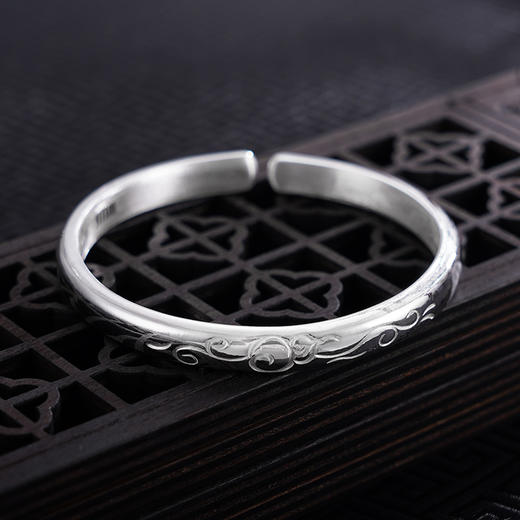 【花梦流年】子佩集S999银手工手镯原创设计【55071116】2407 商品图4