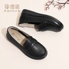 信诺真皮妈妈鞋2024新款秋季女鞋中老年鞋子平底单鞋软底宽脚皮鞋Q6801-19 商品缩略图0