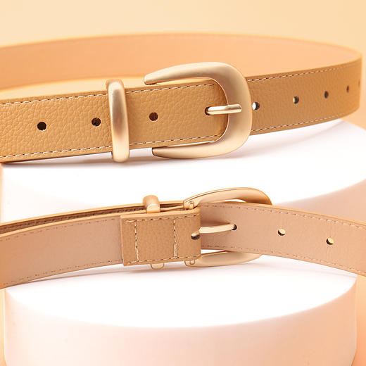 「19.9到手！数色可选」新简约个性好搭女式腰带时尚高级感针扣腰带女装饰牛仔裤女士皮带配饰 商品图2