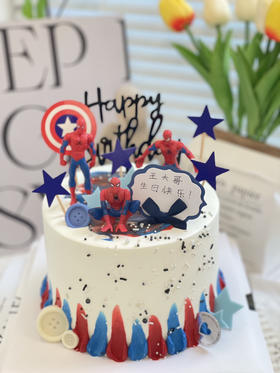 漫威系列蜘蛛侠奶油蛋糕 下单前请仔细阅读商品详情