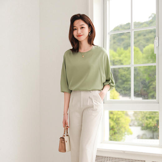 火桐hooton灯笼袖真丝衬衫 2288/2286 商品图1